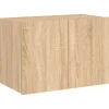 vidaXL TV-Wandschrank mit LED-Leuchten Sonoma-Eiche 60x35x41 cm* Wohnwände|TV-Wände