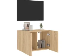 vidaXL TV-Wandschrank mit LED-Leuchten Sonoma-Eiche 60x35x41 cm* Wohnwände|TV-Wände