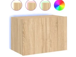 vidaXL TV-Wandschrank mit LED-Leuchten Sonoma-Eiche 60x35x41 cm* Wohnwände|TV-Wände