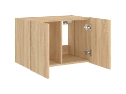 vidaXL TV-Wandschrank mit LED-Leuchten Sonoma-Eiche 60x35x41 cm* Wohnwände|TV-Wände