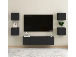 vidaXL TV-Wandschrank Schwarz 30,5x30x30 cm* Wohnwände|TV-Wände