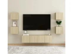 vidaXL TV-Wandschrank Sonoma-Eiche 30,5x30x30 cm