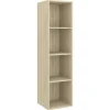 vidaXL TV-Wandschrank Sonoma-Eiche 37x37x142,5 cm Holzwerkstoff