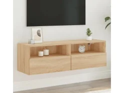 vidaXL TV-Wandschrank Sonoma-Eiche 100x30x30 cm Holzwerkstoff* Schweberegale|Wohnwände