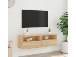 vidaXL TV-Wandschrank Sonoma-Eiche 100x30x30 cm Holzwerkstoff* Schweberegale|Wohnwände