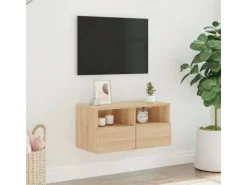 vidaXL TV-Wandschrank Sonoma-Eiche 60x30x30 cm Holzwerkstoff* Wohnwände|TV-Wände