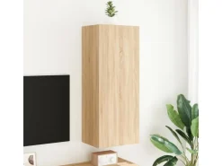 vidaXL TV-Wandschrank Sonoma-Eiche 40,5x30x102 cm Holzwerkstoff* Wohnwände
