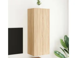 vidaXL TV-Wandschrank Sonoma-Eiche 40,5x30x102 cm Holzwerkstoff* Wohnwände