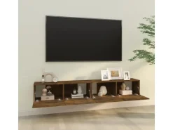 vidaXL TV-WandSchränke 2 Stk. Räuchereiche 100x30x30 cm Holzwerkstoff Modell 1