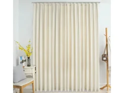 vidaXL Verdunkelungsvorhang mit Haken Samt Creme 290 x 245 cm* Vorhänge|Gardinen