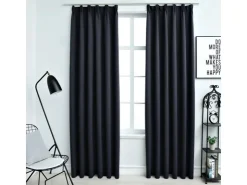 vidaXL Verdunkelungsvorhänge mit Haken 2 Stk Anthrazit 140x175cm* Vorhänge|Gardinen