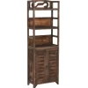 vidaXL Vitrine Dunkelbraun 46x24x140 cm Massivholz Paulownia* Vitrinen