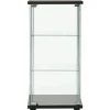 vidaXL Vitrinenschrank Hartglas Schwarz