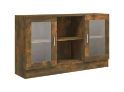 vidaXL Vitrinenschrank Räuchereiche 120x30,5x70 cm Holzwerkstoff 815627* Vitrinen