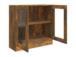 vidaXL Vitrinenschrank Räuchereiche 82,5x30,5x80 cm Holzwerkstoff* Vitrinen