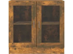 vidaXL Vitrinenschrank Räuchereiche 82,5x30,5x80 cm Holzwerkstoff* Vitrinen