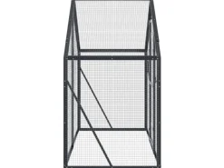 vidaXL Voliere Anthrazit 179x100x185 cm Aluminium* Vogelbedarf