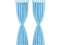 vidaXL Vorhänge Mikro-Satin 2 Stk mit Schlaufen 140 x 175 cm Türkis* Türvorhänge