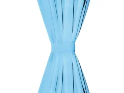 vidaXL Vorhänge Mikro-Satin 2 Stk mit Schlaufen 140 x 175 cm Türkis* Türvorhänge