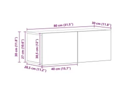 vidaXL Wand TV Schrank 4 Stk Schwarz Eichen-Optik Holzwerkstoff 3393361* TV-Wände