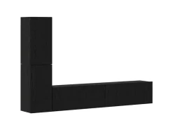 vidaXL Wand TV Schrank Schwarz Eichen-Optik Holzwerkstoff 3393271