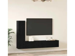 vidaXL Wand TV Schrank Schwarz Eichen-Optik Holzwerkstoff 3393271