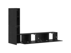 vidaXL Wand TV Schrank Schwarz Eichen-Optik Holzwerkstoff 3393271