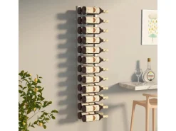 vidaXL Wand Weinregal für 24 Flaschen Weiß Eisen* Flaschenregale