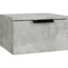vidaXL Wand-Nachttisch Betongrau 34x30x20 cm