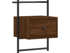 vidaXL Wand-Nachttisch Braun Eiche 35x30x51 cm Holzwerkstoff