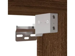 vidaXL Wand-Nachttisch mit LED-Leuchten Braun Eichen-Optik Modell 4