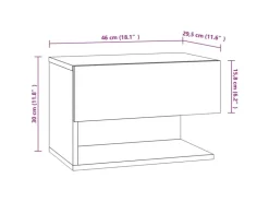 vidaXL Wand-Nachttisch Räuchereiche Holzwerkstoff Modell 4* Schweberegale