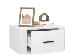 vidaXL Wand-Nachttisch Weiß 50x36x25 cm* Schweberegale