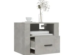vidaXL Wand-Nachttische 2 Stk Betongrau 50x36x40 cm* Schweberegale
