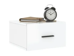 vidaXL Wand-Nachttische 2 Stk Hochglanz-Weiß 35x35x20 cm Modell 7