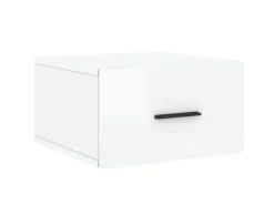 vidaXL Wand-Nachttische 2 Stk Hochglanz-Weiß 35x35x20 cm Modell 7