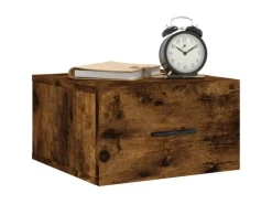 vidaXL Wand-Nachttische 2 Stk Räuchereiche 35x35x20 cm Modell 3* Schweberegale