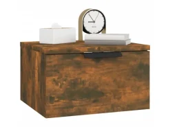 vidaXL Wand-Nachttische 2 Stk Räuchereiche 34x30x20 cm* Schweberegale