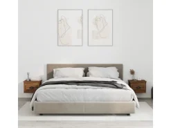vidaXL Wand-Nachttische 2 Stk Braun Eichen-Optik 41,5x36x28 cm* Schweberegale