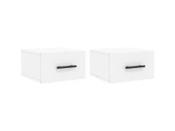 vidaXL Wand-Nachttische 2 Stk Weiß 35x35x20 cm Modell 5* Schweberegale