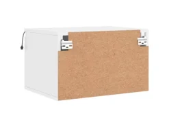 vidaXL Wand-Nachttische mit LED-Leuchten 2 Stk Weiß Modell 4* Schweberegale