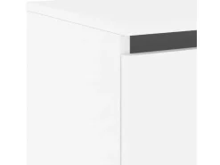 vidaXL Wand-Nachttische mit LED-Leuchten 2 Stk Weiß Modell 4* Schweberegale