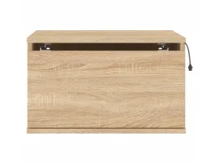 vidaXL Wand-Nachttische mit LED-Leuchten 2 Stk Sonoma-Eiche Modell 4* Schweberegale