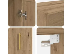 vidaXL Wandschrank Artisan-Eiche 69,5 x 34 x 90 cm Holzwerkstoff 882425* Sideboards|Kommode