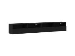 vidaXL Wand-TV-Schrank 2 Stk Schwarz Eichen-Optik 100x30x30cm 862193