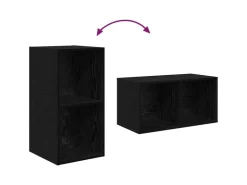 vidaXL Wand-TV-Schrank 4 Stk Schwarz Eichen-Optik 37 x 37 x 72 cm 3393532* TV-Wände