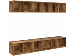 vidaXL Wand-TV-Schrank 4 Stk 37 x 37 x 107,5 cm Holzwerkstoff 3393534