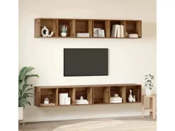 vidaXL Wand-TV-Schrank 4 Stk 37 x 37 x 107,5 cm Holzwerkstoff 3393534