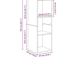 vidaXL Wand-TV-Schrank 4 Stk 37 x 37 x 107,5 cm Holzwerkstoff 3393534
