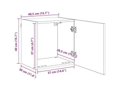vidaXL Wand-TV-Schrank Artisan-Eiche 40,5x30x40cm Holzwerkstoff 882935* TV-Wände